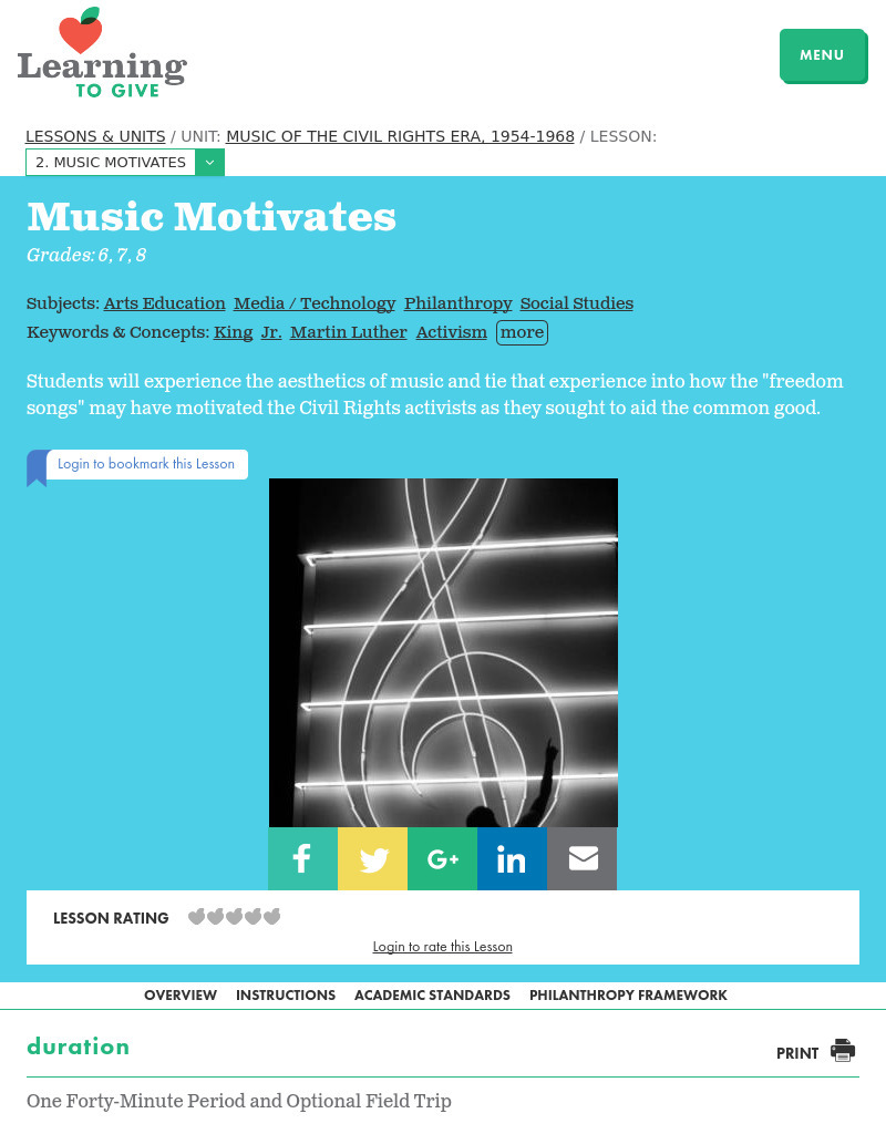 Music Motivates Lesson Plan