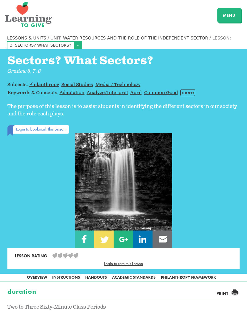 Sectors? What Sectors? Lesson Plan
