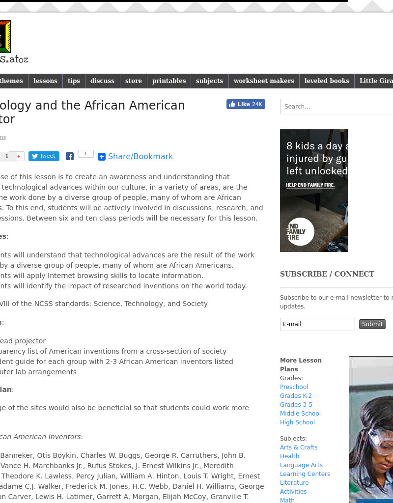 Technology and the African American Inventor Lesson Plan