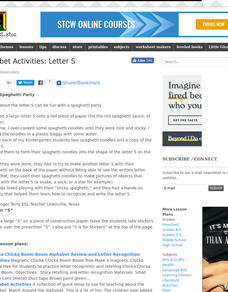 Letter S Spaghetti Party Lesson Plan