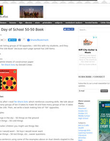 100th Day of School 50-50 Book Lesson Plan