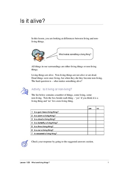 Is it Alive? Activity