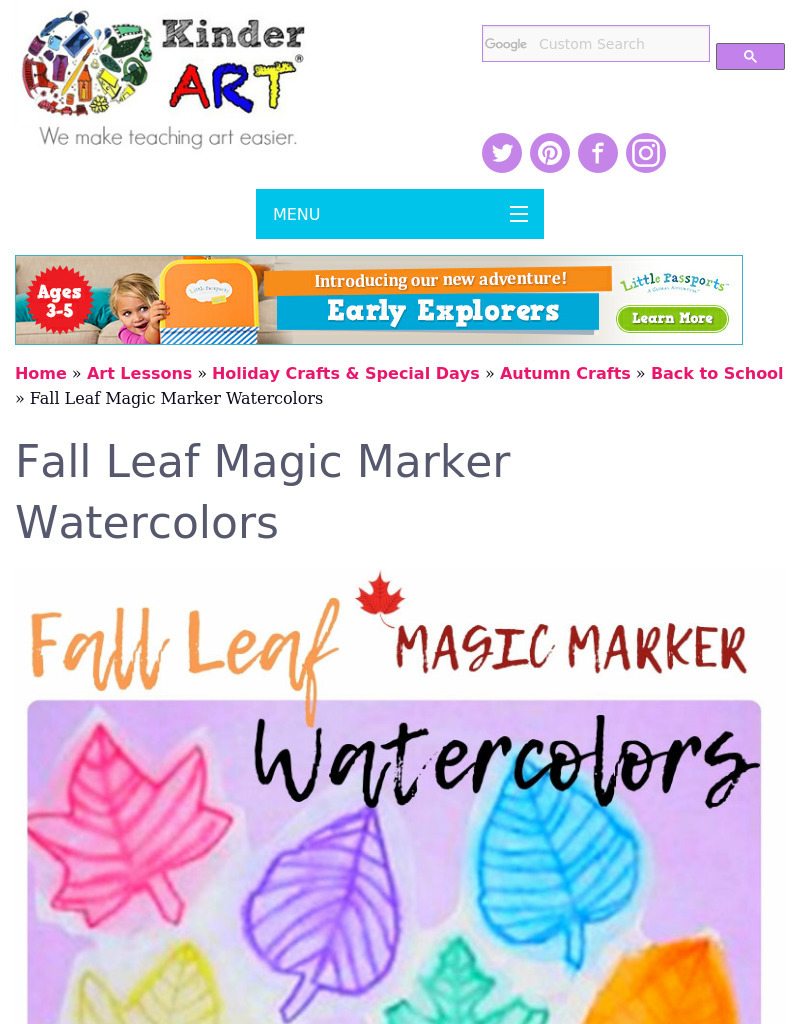 Fall Leaf Watercolors Lesson Plan