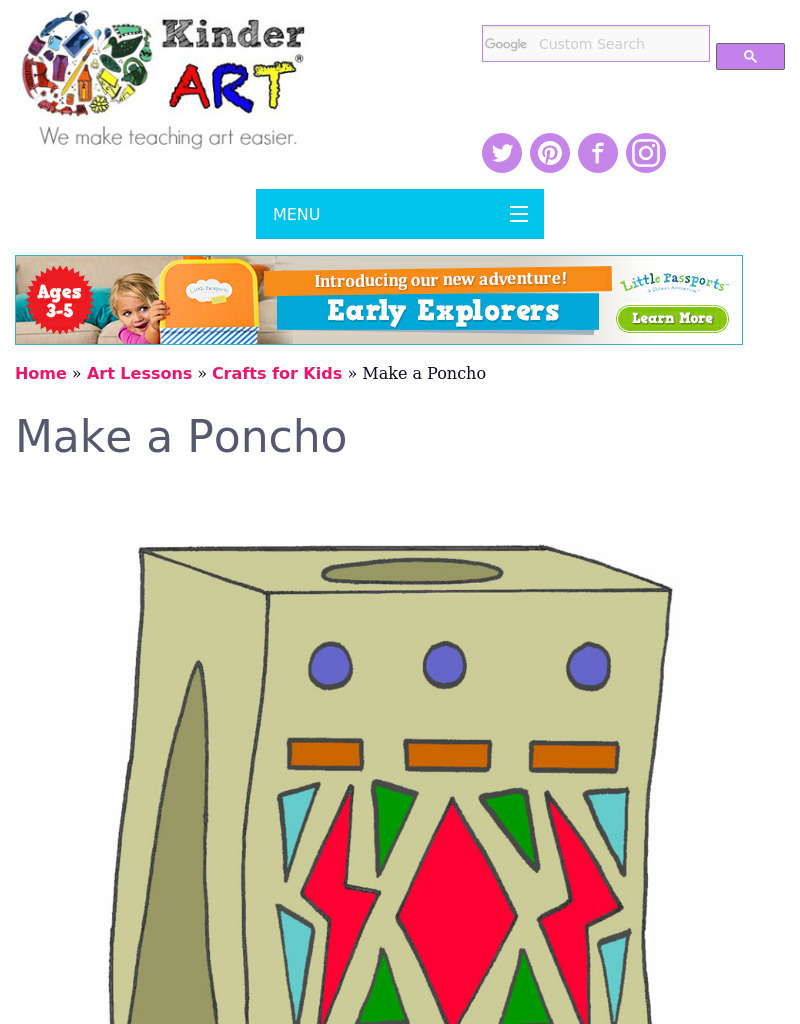 Fabric Poncho Lesson Plan