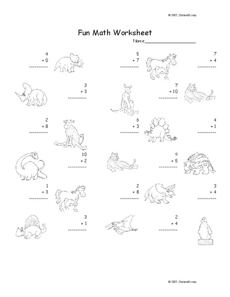 Addition Facts Practice Worksheet