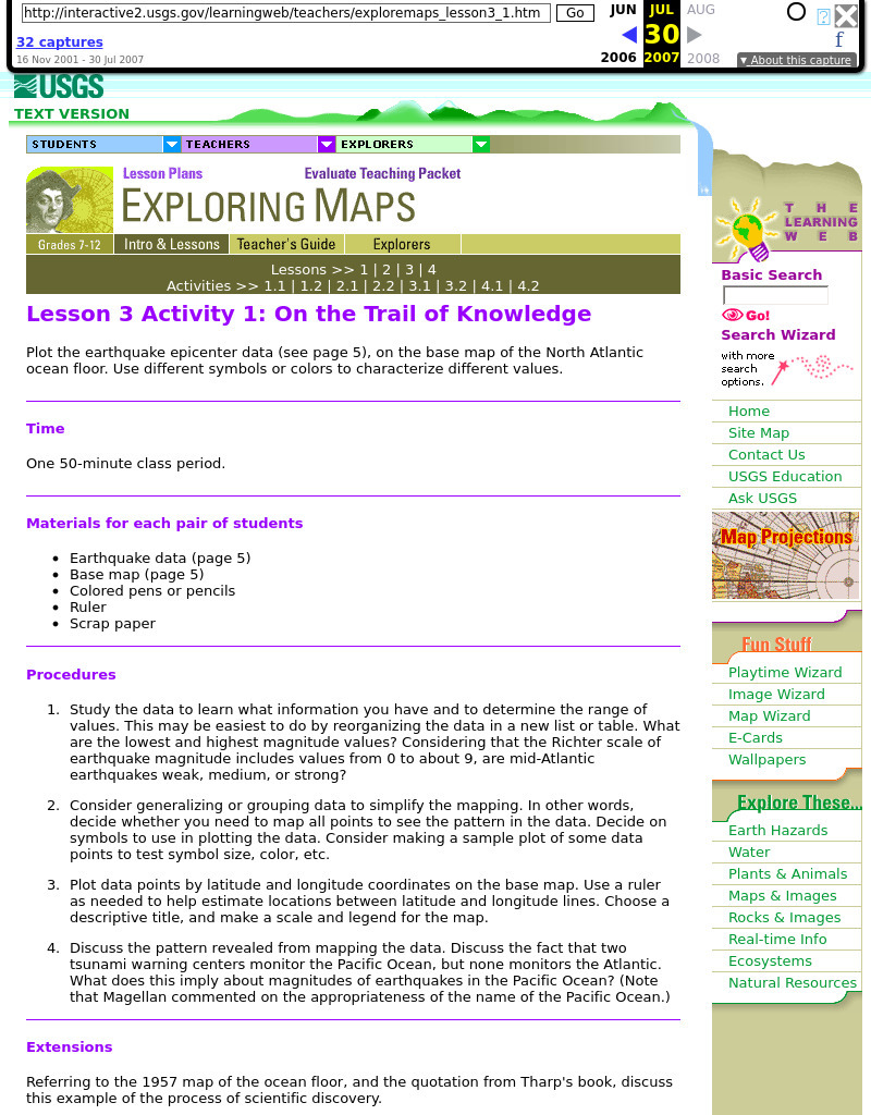 Lesson 3 Activity 1: On the Trail of Knowledge Lesson Plan