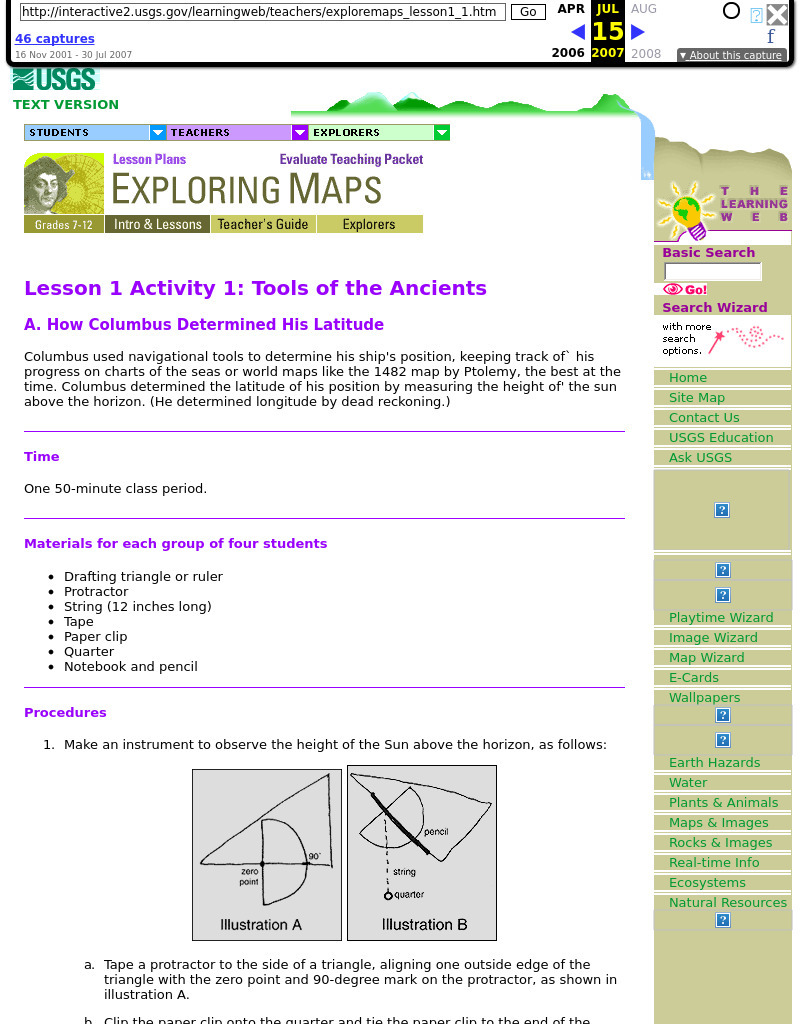 Lesson 1 Activity 1: Tools of the Ancients Lesson Plan