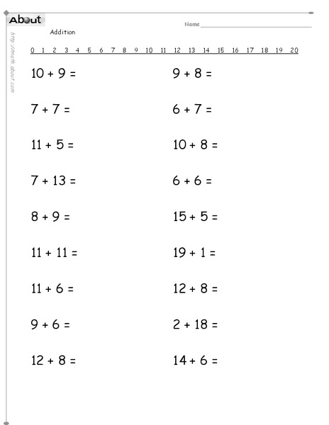 Addition Practice Lesson Plan
