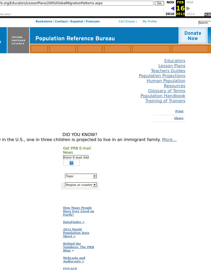 Global Migration Patterns Lesson Plan