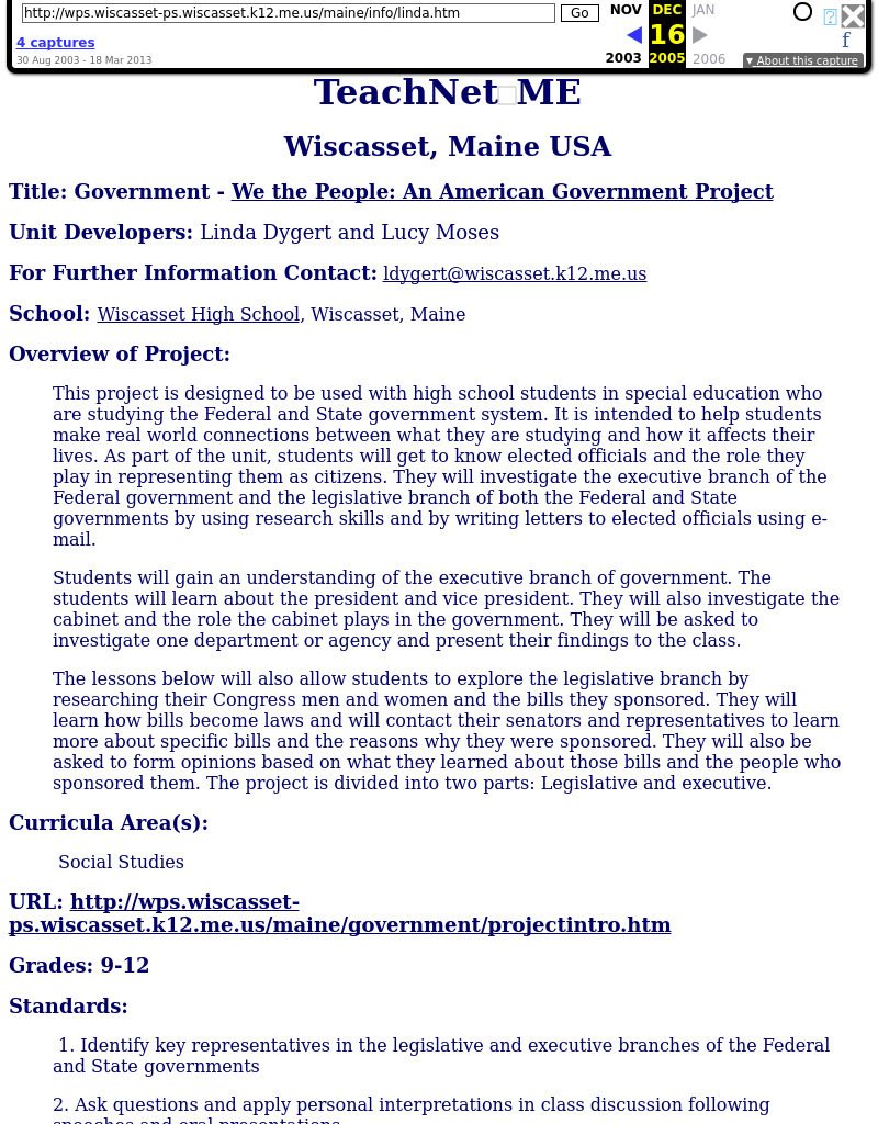 We the People: An American Government Project Lesson Plan