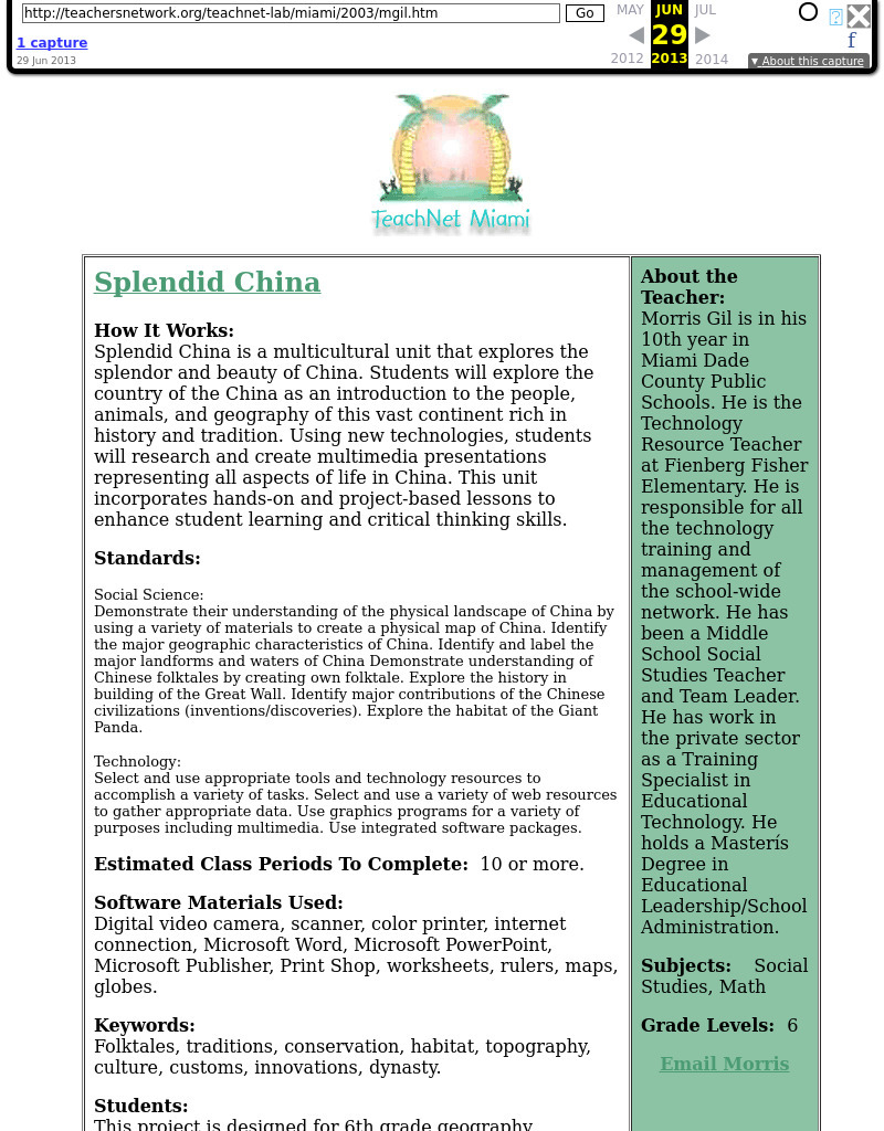 Splendid China Lesson Plan