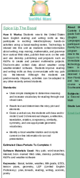 Spice Up the Basal Lesson Plan