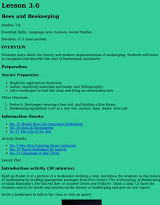 Bees and Beekeeping Lesson Plan