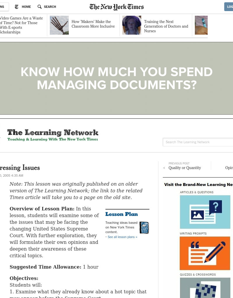 Bench-Pressing Issues Lesson Plan