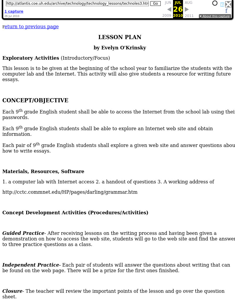 Writing Scavenger Hunt Lesson Plan