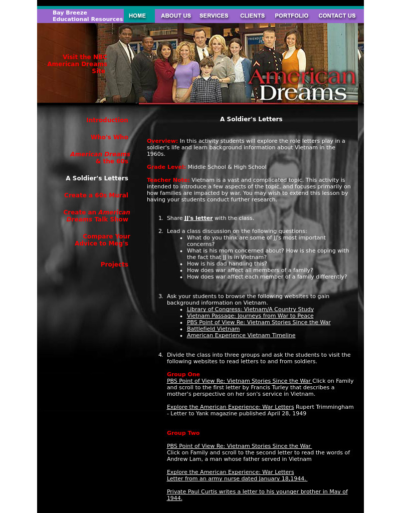 A Soldier's Letters Lesson Plan