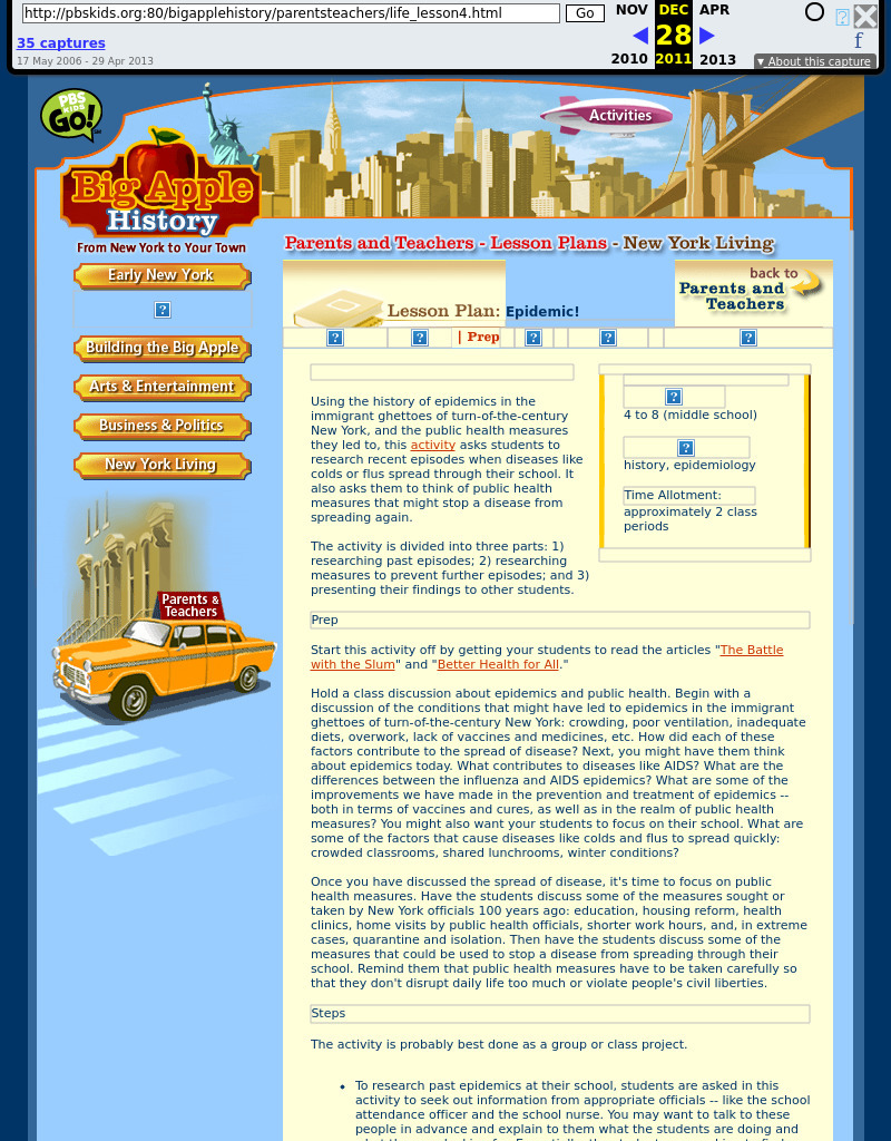 Epidemic! Lesson Plan