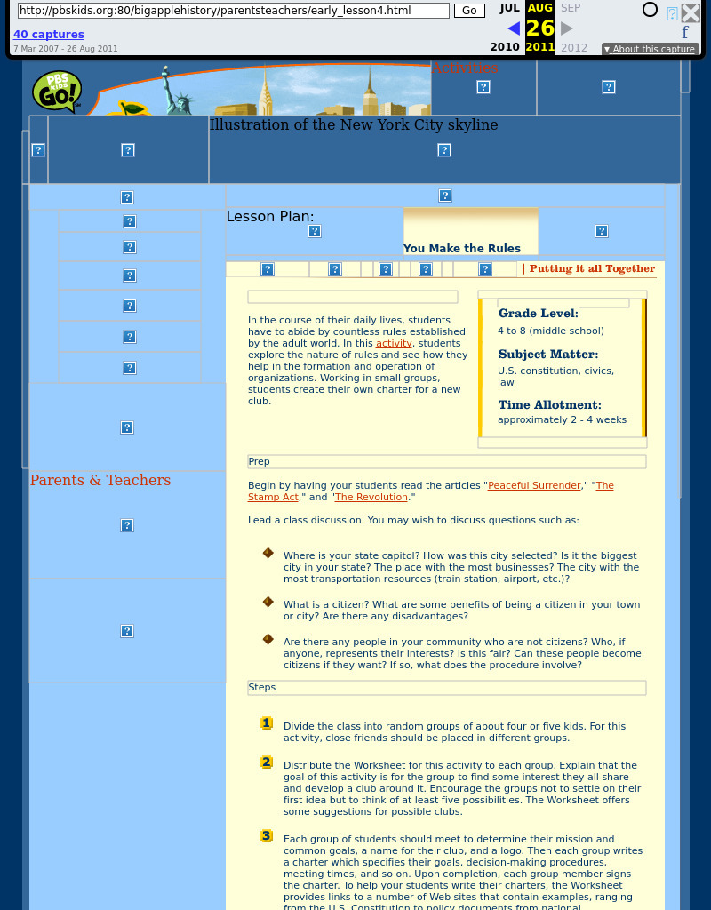 You Make the Rules Lesson Plan