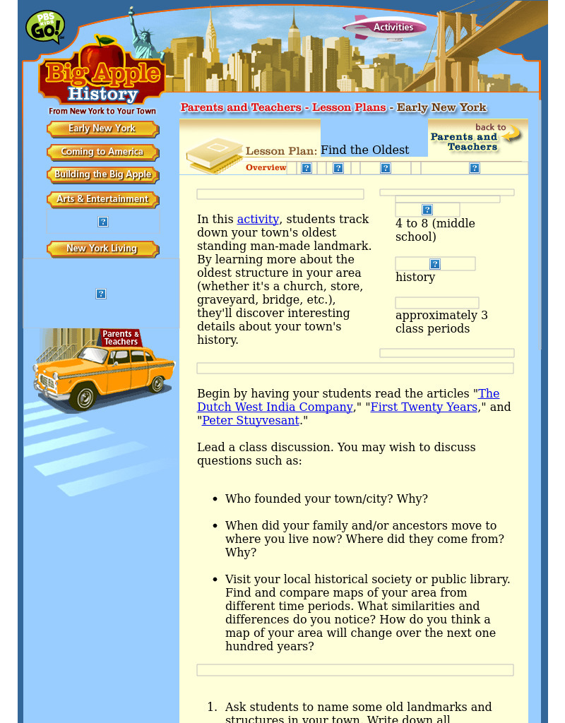 Find the Oldest Lesson Plan