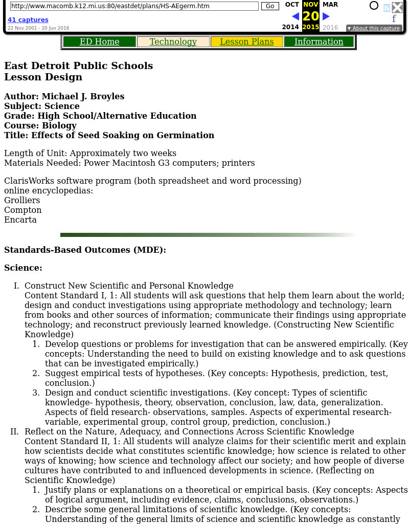 Effects of Seed Soaking on Germination Lesson Plan