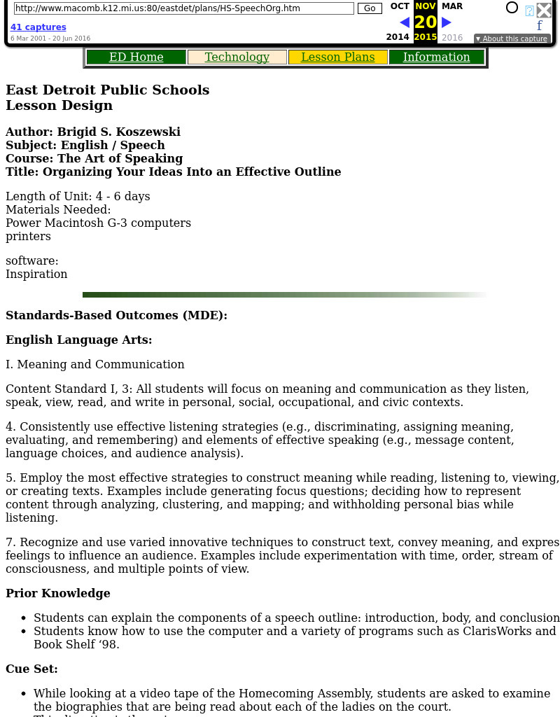 Organizing Your Ideas Into an Effective Outline Lesson Plan