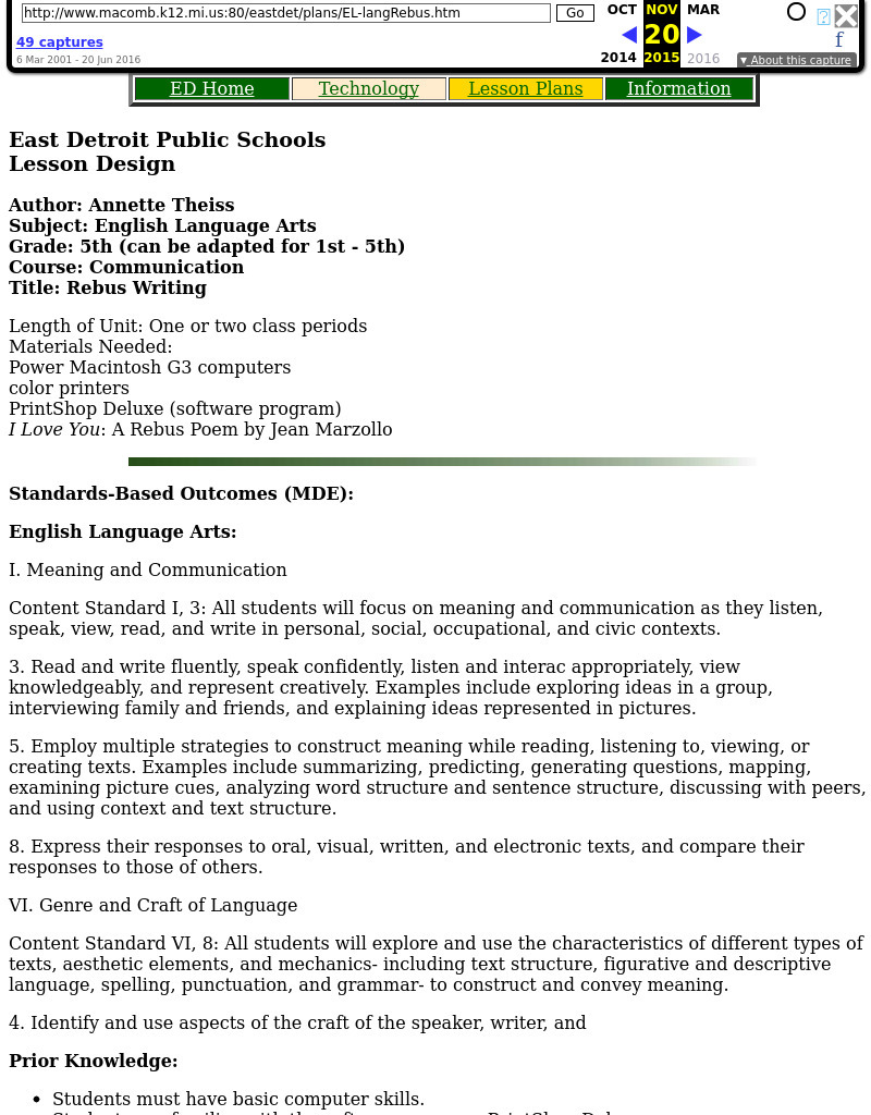 Rebus Writing Lesson Plan