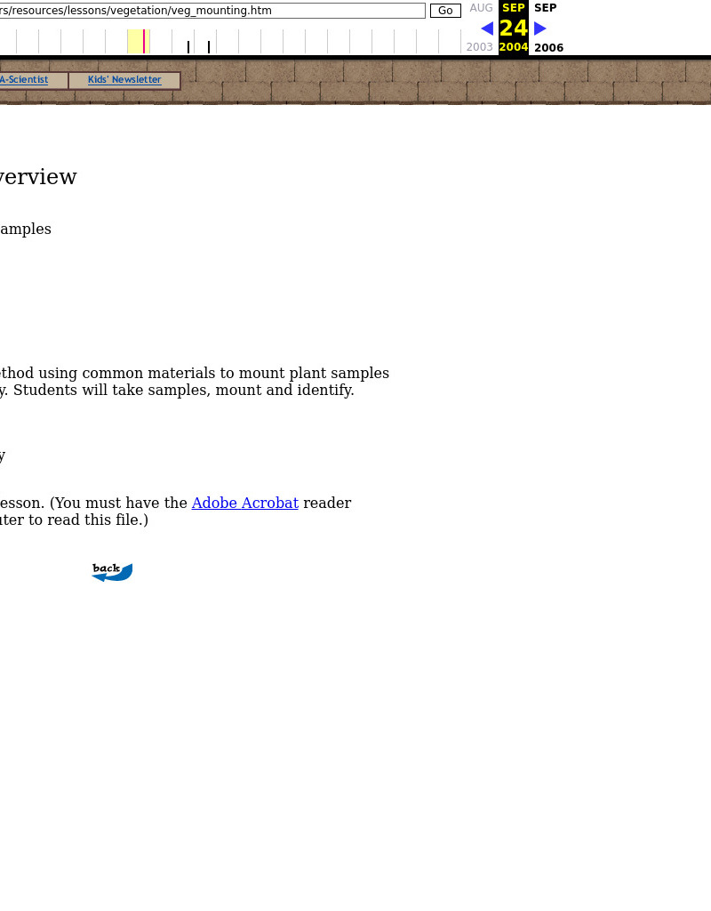 Mounting Dried Plant Samples Lesson Plan