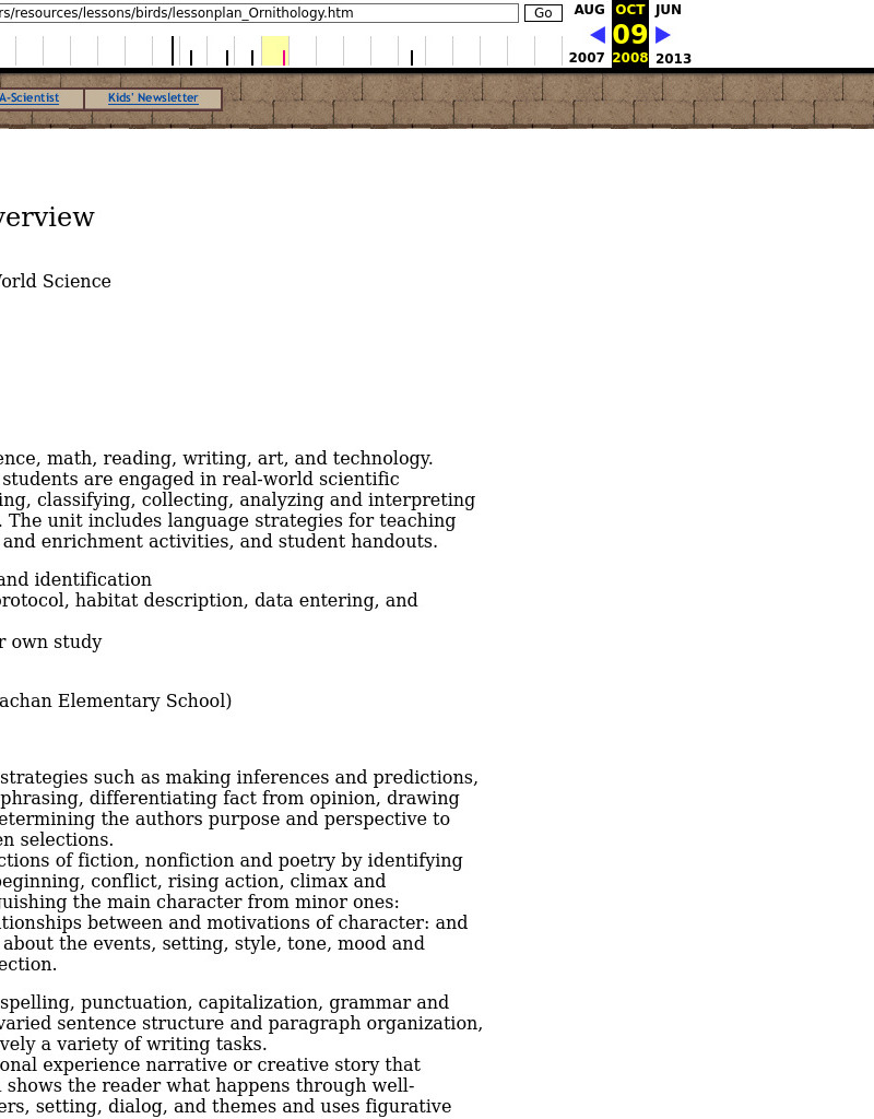 Ornithology and Real World Science Lesson Plan