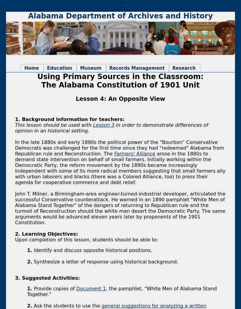 An Opposite View Lesson Plan