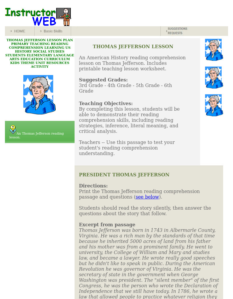 Thomas Jefferson Lesson Lesson Plan