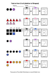 Addition Using Math Counters Worksheet